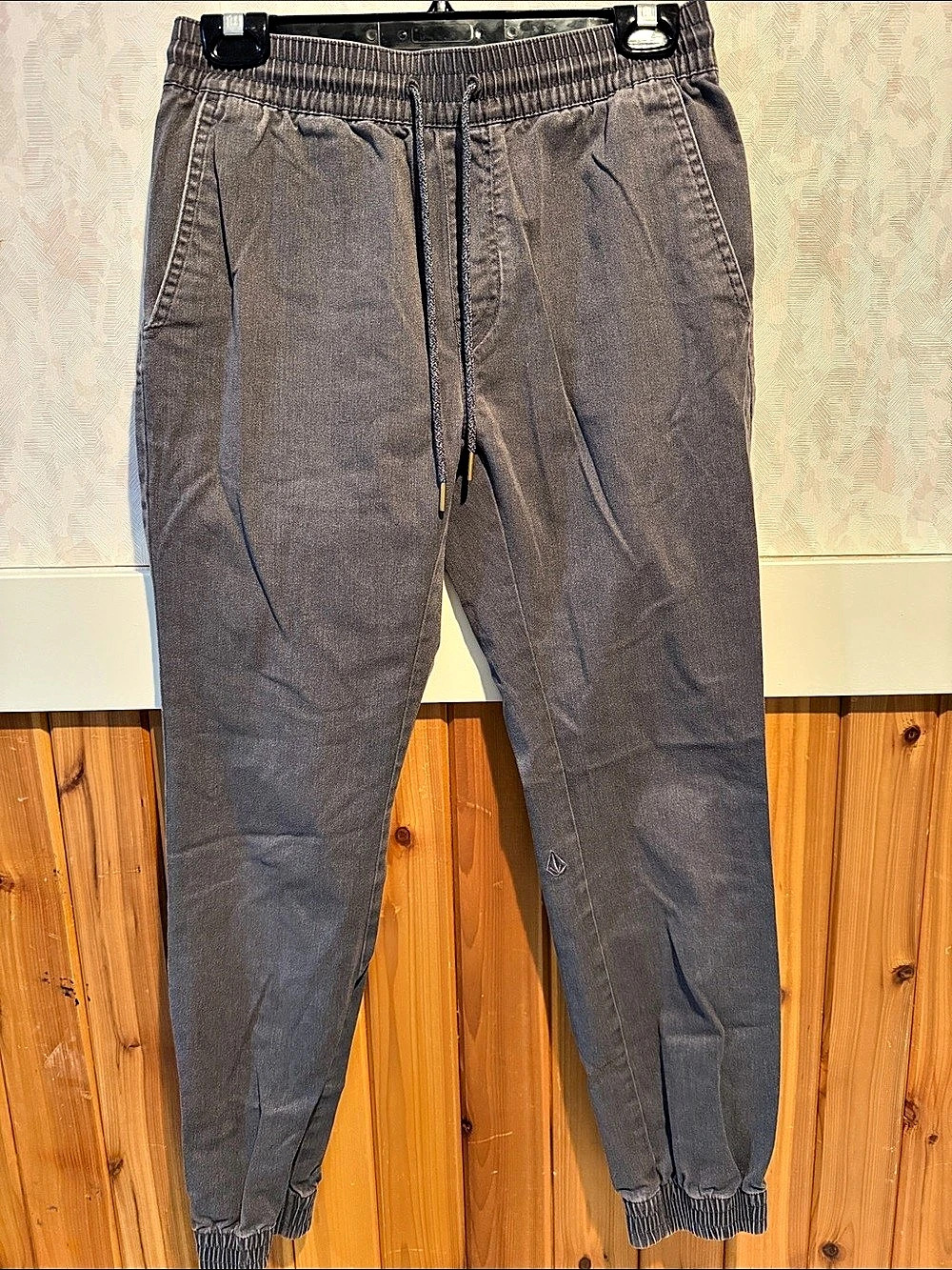 Volcom Frickin Slim Jogger Men'Small Gray Cargo Pants Small